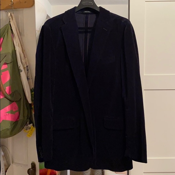 J Crew Velour Velvet Blazer - Navy Blue